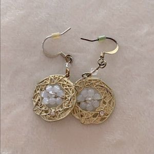 Francesca’s Gold Bird Nest Dangle Earrings